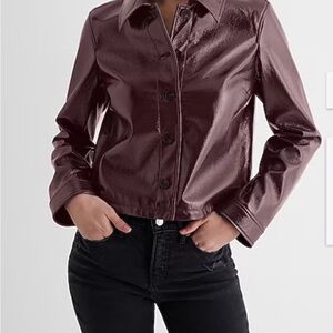 Express Faux Leather Shacket